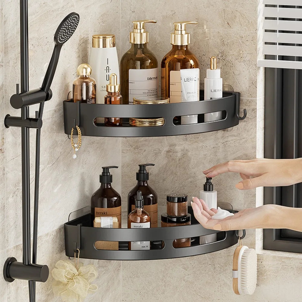 No-Drill Waterproof Shower Shelf – Strong Adhesive Wall Organizer (1/2/3 Pcs)
