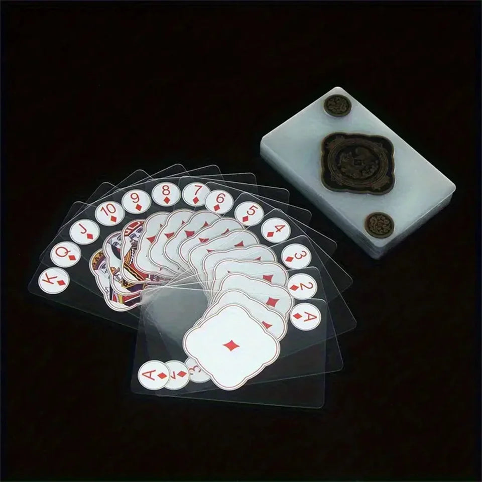 Waterproof Transparent PVC Playing Cards with Durable Storage Box