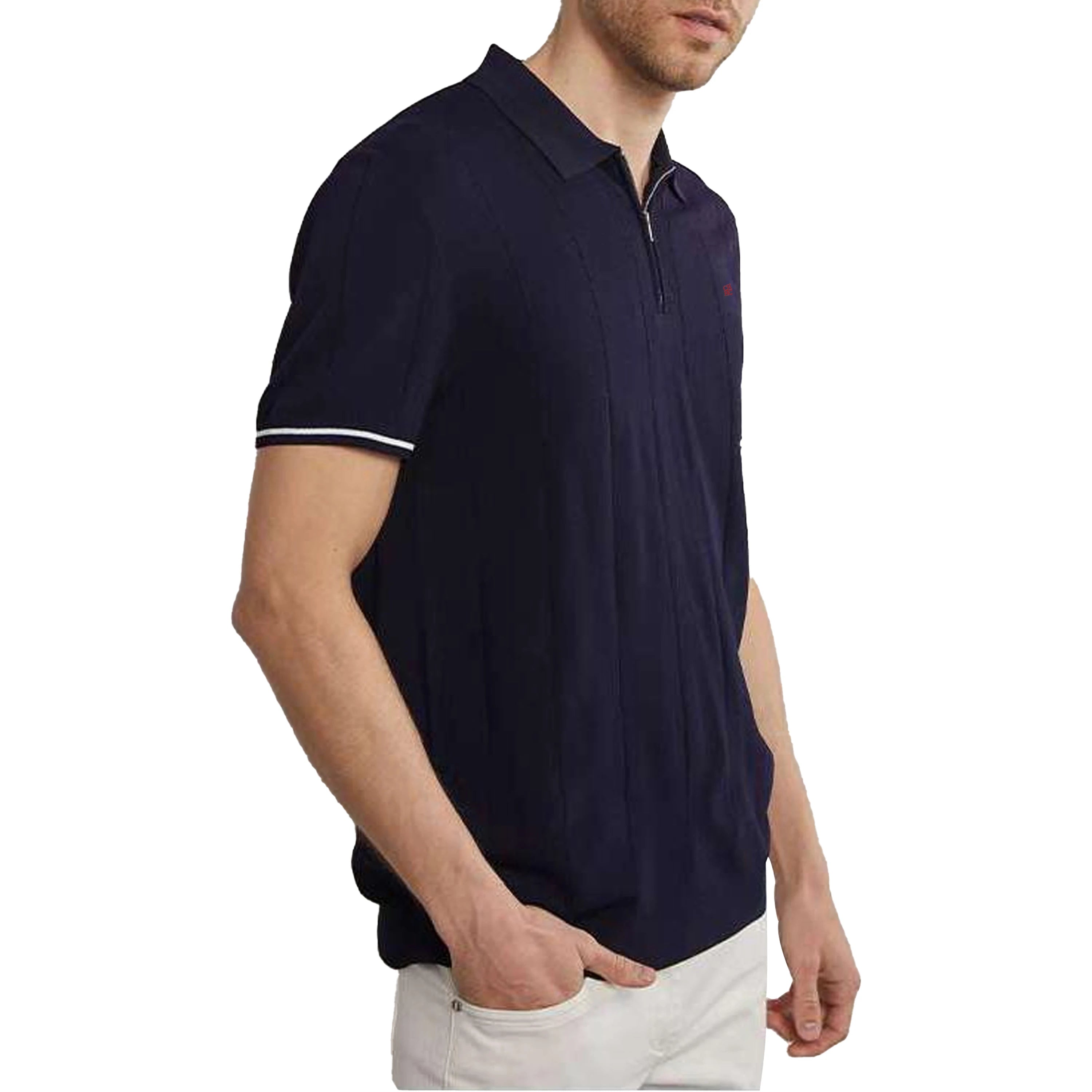 Men’s Ribbed Knit Polo