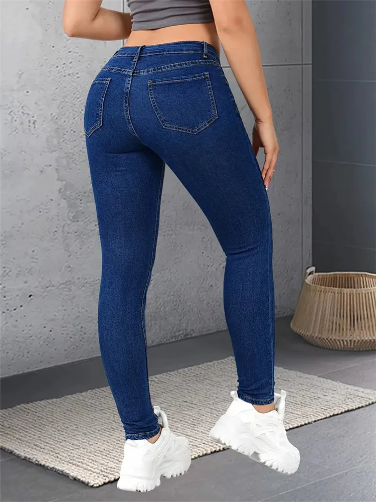 Classic Slim Fit Stretch Jeans for Women